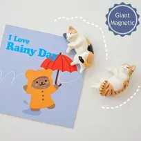 Katės formos magnetukai šaldytuvui, 6 gulintys katės formos magnetukai šaldytuvui, mini kawaii dekoratyviniai magnetukai virtuvei su stipriais magnetais, linksmi/mieli kačiuko magnetukai šaldytuvui