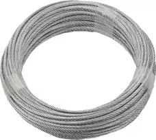 Greitai montuojamas plieno cinkuotas trosas / skersmuo 2 mm, ilgis 30 m; 6 x 7, 190380