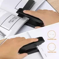 Eagle sukamasis segiklis su svirtimi, 12 lapų talpa, specializuotas brošiūrų segimui, juodas