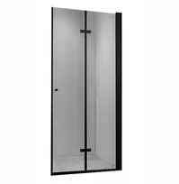 Dušo durys nišai Hydrosan Sh01f Juodas, 130 cm, 6 mm, juodos