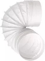 Skersmuo 125 mm 0,5 m ilgio balta lanksti žarna lanksti žarna pvc – žarnos ištraukimo gaubtas