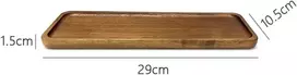 Barrimen - dekoratyvinis padėklas, pailgas akacijos medis, 29 x 10,5 cm - medinė žvakių lėkštė, papuošalų lėkštė ir papuošalų padėklas žvakėms, papuošalams ir namų aksesuarams (2 vnt. rinkinys)