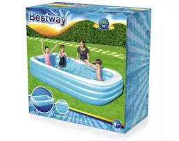 Bestway DIDELIS SODO BASEINAS PRIPUČIAMAS STAČIAKAMPIO FORMOS ŠEIMOS ATOSTOGOMS VASARĄ 305x183 cm