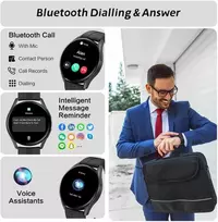 Bribejat išmanusis laikrodis vyrams ir moterims su telefono funkcija, 1.43 colio Amoled fitneso laikrodis vyrams su daugiau nei 100 sporto režimų, fitneso seklys su širdies ritmo miego monitoriumi, Ip68 vandeniui atsparus laikrodis, skirtas Android Ios