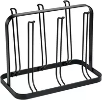 Wintem stiklinis indų džiovyklės, puodelių, butelių džiovintuvas, metalinis, juodas, tvirtas, 12,5 x 22,2 x 17,5 cm, 6 vnt.
