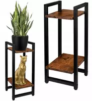 Pastatomas gėlių stovas Loft gėlių vazonams, dekoracijoms, juodas, 60 cm