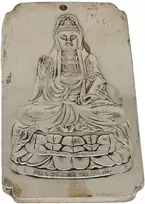 Feng shui guanyin deivės amuletas talismanas apsaugai ir sėkmei – tibetietiškas sidabras