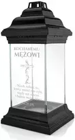 Žvakė Xxl žibintas Vyrui koplytėlė su Gravira