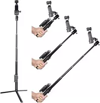 Maxcam asmenukių lazda trikojis su prailginimo strypu, skirtas Dji Osmo Pocket 3, 90 cm aliuminio lydinio prailginimo strypas aliuminio lydinio trikojui