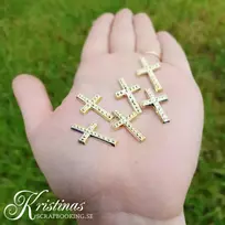 Hobbyfun kryželis, sienų dekoras, auksinis, 3 cm, 6 vienetai, montuojamas ant sienos, svetainė, miegamasis