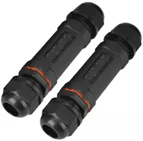 Willingood jungties dėžutė, atspari vandeniui, Ip68, mova 1–13 mm skersmens kabeliui, juoda, 2 vnt.