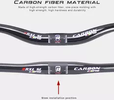 Mtb downhill vairas, pakeltas kalnų dviračio vairas anglies mtb rxl sl kalnų dviračio vairas riser 3k glossy 760 mm
