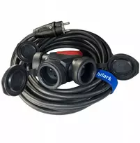 Guminis prailgintuvas su trišakiu 20m, 3x2,5mm², Ip54