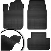 Guminiai automobiliniai kilimėliai juodi - lovelio tipo rinkinys su 2cm kraštu + tunelis