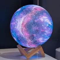 Zeyxinh 15 cm mėnulio lempa 3d žvaigždėto dangaus mėnulio lempa, 16 spalvų nuotolinio valdymo ir jutiklinis naktinis šviestuvas, usb įkraunamas nuotaikos šviestuvas vaikų kambariui, miegamajam, kavinei, barui, valgomajam, vakarėliui
