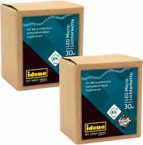 Idena 31096-2 led mikro dekoratyvinės lemputės su 30 led, spalvotos, 2 vnt., su 6 valandų laikmačio funkcija, maitinamos baterijomis, apytiksliai 3.2 m ilgio, dekoracija patalpoms, rankdarbiams, vakarėlių dekoravimui
