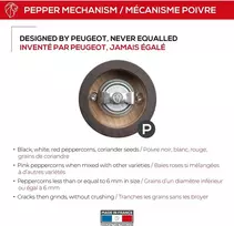 Peugeot Paris pipirų malūnėlis, 22 cm, šokolado spalvos