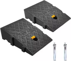 Plastikinės rampos bortams, 2 vnt. (27x25x7 cm, juodos)