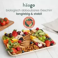 Haago 12 palmių lapų padėklų (25 x 30 cm, stačiakampiai) kompostuojami ir vienkartiniai - draugiški aplinkai piknikams ir lauke - tinkami šaldikliui ir mikrobangų krosnelei
