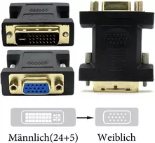 Vmojo Dvi į Vga adapteris Dvi-i 24+5 kištukas į Vga Hd15 lizdą skaitmeninis į analoginį adapteris