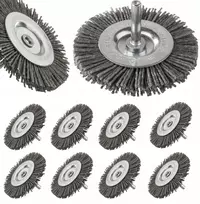 Parkside Šepetys vielinis nailoninis Ø 75 mm su 6 mm kotu, rinkinys -- 10 vnt. --