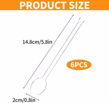 6 stikliniai šaukštai, 14.8 cm, desertui, kavai, arbatai
