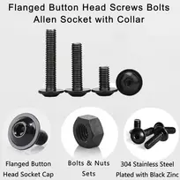 Juodo nerūdijančio plieno varžtų ir veržlių rinkinys (147 vnt.)