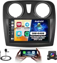 Automagnetola Fuluku 2+64g android automobilinis radijas renault dacia sandero ii b52 2012-2019 su belaidžiu carpaly & android auto, 9 colių ips jutiklinis ekranas su bluetooth/gps/atbuline kamera/fm/wifi/swc/26ui