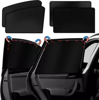 Connextion apsauginės automobilio užuolaidėlės nuo saulės, 4 vnt., magnetinės su Uv apsauga, atspindinti apsauga nuo karščio kūdikiams, vaikams, naminiams gyvūnams, apsauga nuo saulės automobilio šoniniam langui, universalios, juodos