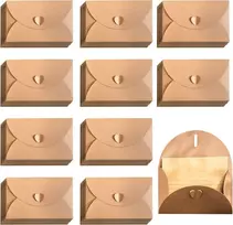 Nyxseat 100 kraft popierinių vokų rinkinys, vokai meilei, kūrybingi vokų maišeliai, paprasti vokai, kortelių saugykla, atvirukų kvietimai, kūrybingi kvietimai