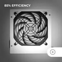 Mars Gaming Mpiii550, Pc Atx 550w maitinimo šaltinis, Silent Ai-rpm technologija, 85% efektyvumas, baltas
