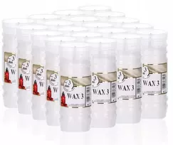 Parafino įdėklai žvakėms 14 cm Wax 3 dienos 72h parafininis įdėklas 20 vnt.