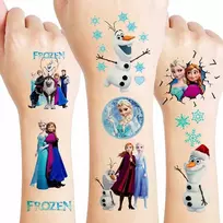 Geriausios laikinos tatuiruotės vaikams Frozen kraina lodu dizainai