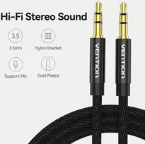 Vention Aux laidas 3.5mm audio laidas - moteriškas audio lizdo laidas ausinėms, suderinamas su Galaxy S10, Hifi sistema, garsiakalbiu, soundbar, Tv Echo, namų automobilių radijo imtuvais, išmaniaisiais telefonais, Mp3 grotuvais