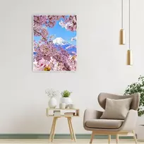 Dcidbei "pasidaryk pats" deimantinė tapyba vyšnių žiedai japonija 40 x 50 cm - 5d deimantinė tapyba pagal skaičius gėlės peizažas - didelis kryželiu siuvinėtas kalnų fuji paveikslas su deimantais