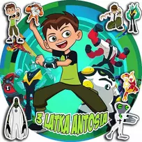 Vaflinis torto papuošimas 30cm - Ben 10 ten + vardas + nemokamai! 24cm 26cm