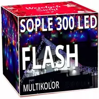 Varvekliai Flash 300 Led lauko daugiaspalvės eglutės lemputės su blyksniu