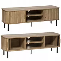 TV staliukas Komoda televizoriui, moderni ruda Tv spintelė 140x40x53 Mdf 2 durų