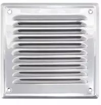 Metalinės ventiliacinės grotelės 20x20 nerūdijančio plieno, skirtos kaminui, išorinės