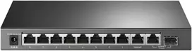 Šakotuvas Tp-link Tl-sg1210mp 10 prievadų gigabitinis Poe Lan komutatorius (8 gigabitiniai Poe+ prievadai, 1 gigabitinis Sfp prievadas, 123 W, Ieee-802.3af/at, Plug and Play, Qos, Igmp, be ventiliatoriaus) juodas