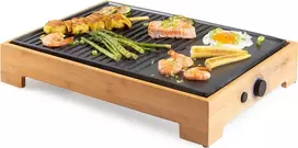 Domo do9271g plancha grilis bamboo style 42 x 28 cm wood effect 1800 w
