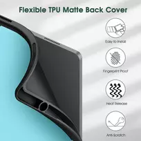 Fintie dėklas su rašiklio laikikliu, skirtas Lenovo Tab M11 (tb330) 11 colių 2024, minkštas Tpu galinis apsauginis dėklas su dokumentų skyreliais ir daugia kampų, netinka Lenovo Tab P11 11 colių, turkio spalvos