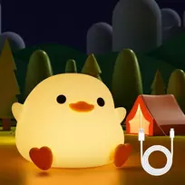 Uraqt led silikoninė naktinė lemputė vaikams, silikoninė naktinė lempa prie lovos, miela silikoninė naktinė lemputė, valdoma lietimu silikoninė naktinė lemputė kūdikiams, kambario dekoracija, Duck Style