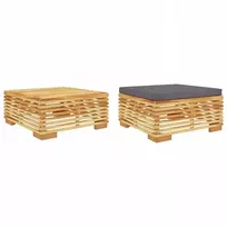 Lauko baldų komplektas Lauko kavos staliukas medinis 69,5x69,5x31 cm, tamsiai pilkas