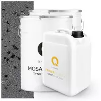 Mozaikinis tinkas tamsiai pilkas su juoda žėrute M06 dekoratyvinis 2x 25kg + gruntas 13m2