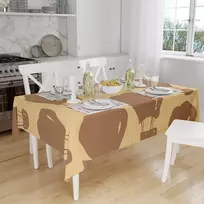 Le Jardin du Lin virtuvinis dekoratyvinis staltiesė rudos spalvos 140 x 160 cm - sukurta ir pagaminta Turkijoje