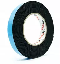 Juosta dvipusė putų juoda 1mm 19mmx5m – stipri ir patvari