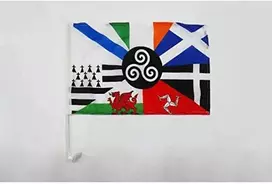 Az flag - automobilio vėliavėlė celtic multi - 45 x 30 cm - celtic multi automobilio vėliavėlė 30 x 45 cm - automobilio vėliavėlės