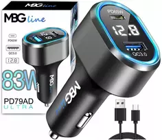 Greitasis automobilinis įkroviklis Usb C Pd 65w + Qc3.0