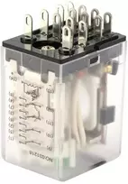 Keenso tarpinė relė 14 kontaktų 5a 12vdc mini galios tarpinė relė elektromagnetinė relė Bemm4c automatikos įrenginiams, valdymo spintoms (12vdc)